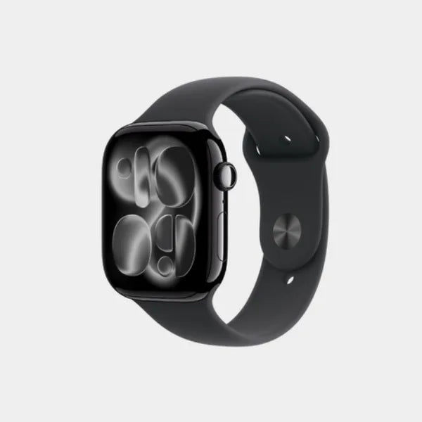Apple Watch Series 11 GPS + Cellular 46mm Jet Black Aluminium Case with Black Sport Band  M/L - MFC24
