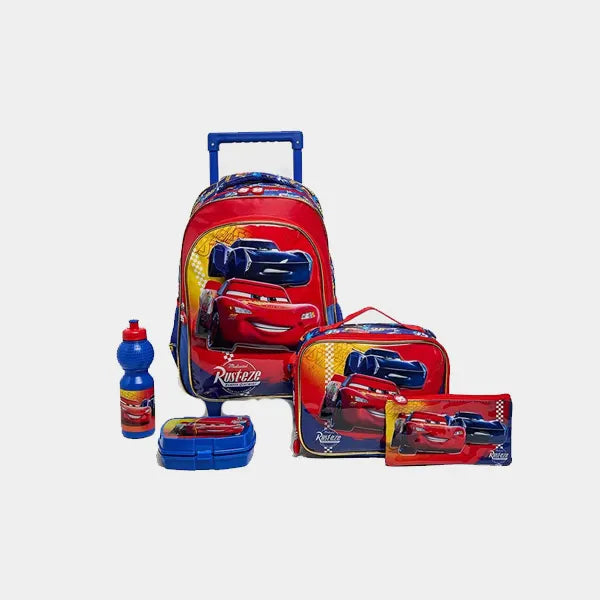 Cars Trolley Backpack Set (5 in 1 School Kit)