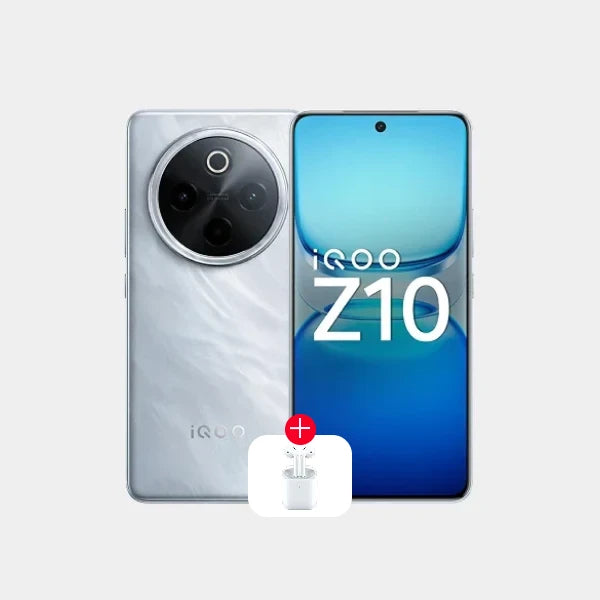 Vivo IQOO z10 5G 12GB 256GB( Ear buds ) - Silver