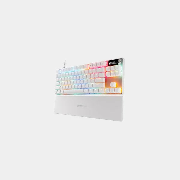 SteelSeries Apex Pro TKL Gen 3 Wired Gaming Keyboard | OmniPoint 3.0 Switches | Adjustable Actuation | OLED Display + RGB Lighting | Fast and Precise Inputs | Esports TKL Design | SS-KB-APX-PRO-TKL-GEN3-US-WH - White