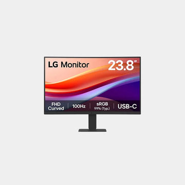 LG 23.8-Inch FHD Curved Monitor  With  100HZ Refresh  Rate  And  USB-C Port  | 24U421A-B AMAQ