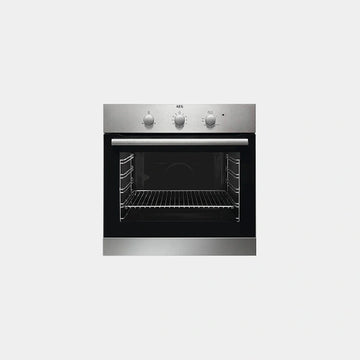 AEG Built-in Gas Oven with Grill | 60 cm | Anti Fingerprint Stainless Steel |BGB101011M