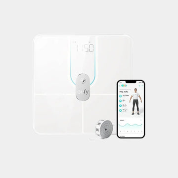Anker Eufy Smart Scale P2 Pro| Weight Scale with Wi-Fi| Bluetooth Weighing Scale| 16 Measurements Including Weight| Heart Rate| Body Fat| BMI| Muscle & Bone Mass| 3D Virtual Body Mode| T9149K21- White