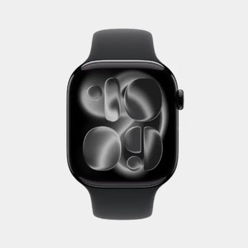 Apple Watch Series 11 GPS 46mm Jet Black Aluminium Case with Black Sport Band M/L - MEUX4