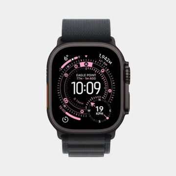 Apple Watch Ultra 3 GPS + Cellular 49mm Black Titanium Case with Black Alpine Loop - Large MF0X4