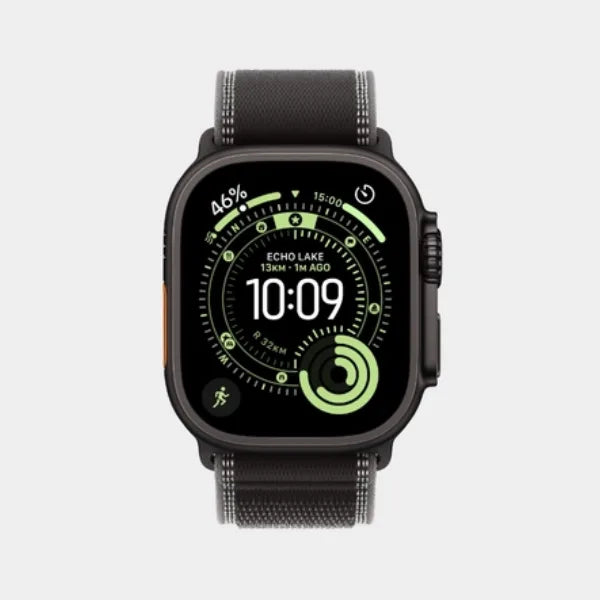 Apple Watch Ultra 3 GPS + Cellular 49mm Black Titanium Case with Black/Charcoal Trail Loop - S/M MF1D4