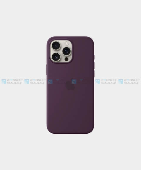 Apple Silicone Case For Apple iPhone 16 Pro - Plum