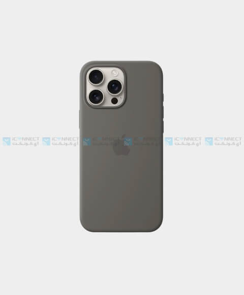 Apple Silicone Case For Apple iPhone 16 Pro - Stone Gray