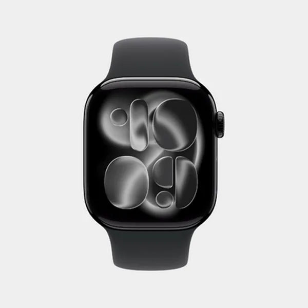 Apple Watch Series 11 GPS 42mm Jet Black Aluminium Case with Black Sport Band S/M - MEQT4