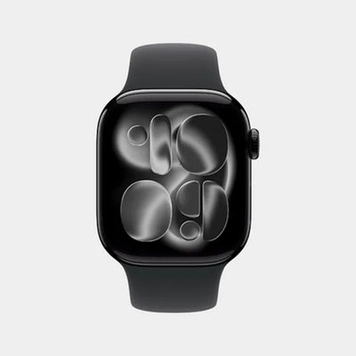 Apple Watch Series 11 GPS 42mm Jet Black Aluminium Case with Black Sport Band S/M - MEQT4