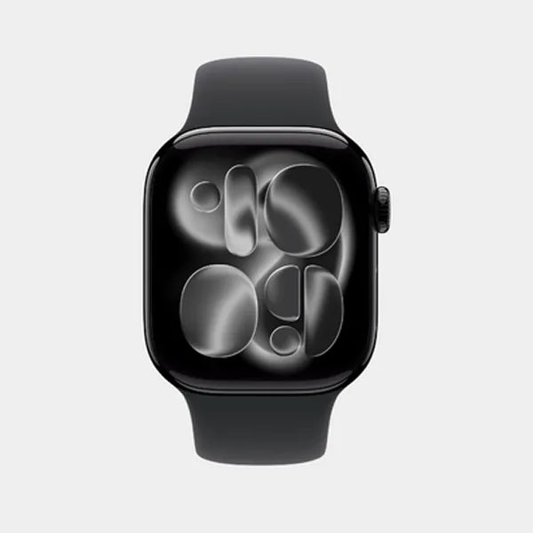 Apple Watch Series 11 GPS 46mm Jet Black Aluminium Case with Black Sport Band S/M - MEUW4
