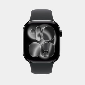 Apple Watch Series 11 GPS 46mm Jet Black Aluminium Case with Black Sport Band S/M - MEUW4