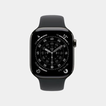 Apple Watch Series 11 GPS + Cellular 46mm Slate Titanium Case with Black Sport Band  M/L- MFD24