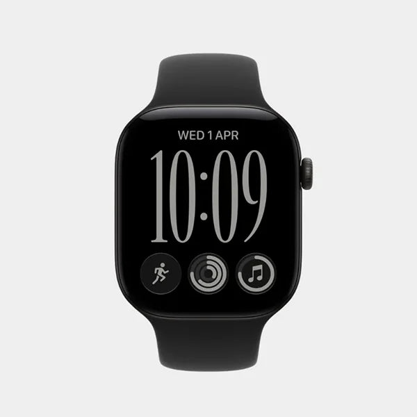 Apple Watch Series 12 GPS 46mm Black Aluminium Case with Black Sport Band | M/L - MJEL4AF/A
