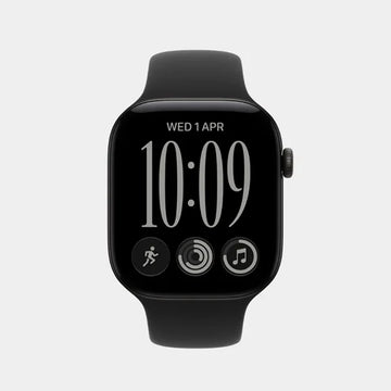 Apple Watch Series 12 GPS 46mm Black Aluminium Case with Black Sport Band | M/L - MJEL4AF/A
