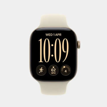 Apple Watch Series 12 GPS 46mm Light Gold Aluminium Case with Sand Sport Band | M/L - MJEP4AF/A