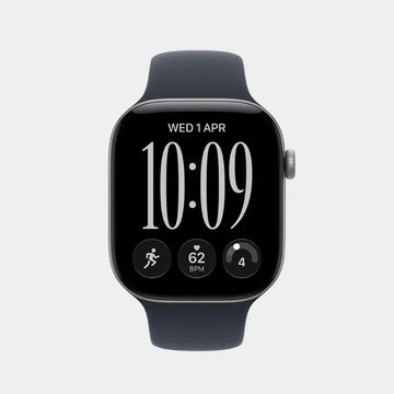 Apple Watch Series 12 GPS 46mm Space Grey Aluminium Case with Navy Blue Sport Band | M/L - MJEJ4AF/A
