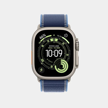 Apple Watch Ultra 3 GPS + Cellular 49mm Blue/Bright Blue Trail Loop S/M - Natural Titanium Finish - MF1N4ZP/A