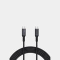 Aukey 1.8M 100W Nylon Braided USB C To USB C Cable With LCD Display Black , CB-MCC102 BK