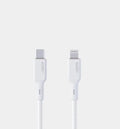 Aukey CB-NCL1-WH White 1m Nylon Braided USB C to Lightning Cable in qatar