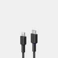 Aukey CB-NCL2-BK Black 1.8m Nylon Braided USB C to Lightning Cable in qatar