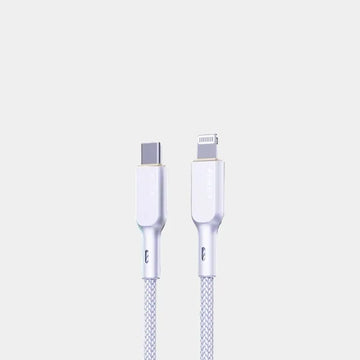 Aukey CB-NCL2-WH White 1.8m Nylon Braided USB C to Lightning Cable