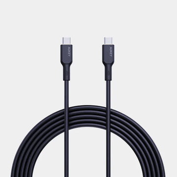 Aukey CB-SCC101 Black 1m 100W Silicone USB C to USB C Cable