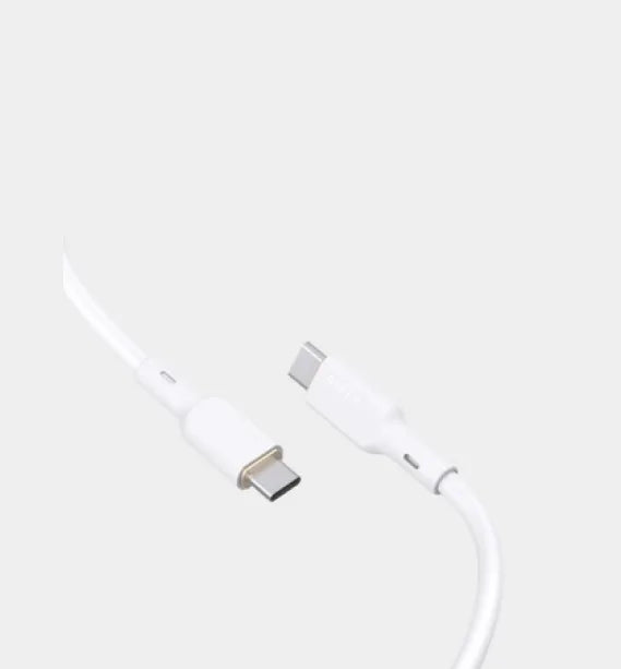 Aukey CB-SCC101 White 1m 100W Silicone USB C to USB C Cable qatar