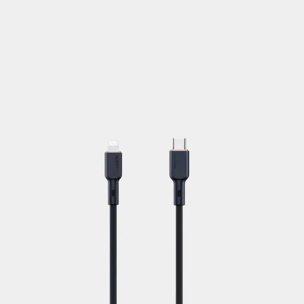 Aukey CB-SCL1-BK Black 1m Silicone USB C to Lightning Cable