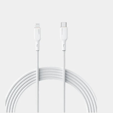 Aukey CB-SCL1-WH White 1m Silicone USB C to Lightning Cable