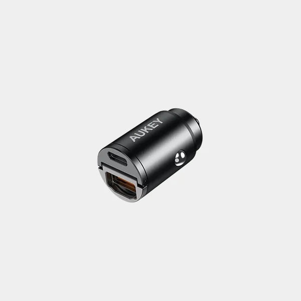 Aukey CC-A3-SV 30W Ultra Small 2-Port Car Charger (A+C Port )