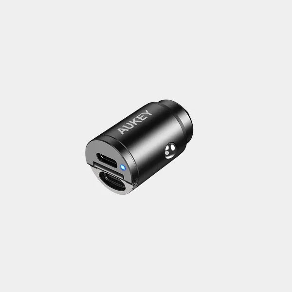 Aukey CC-A4-SV 30W Ultra Small 2-Port Car Charger(C+C Port)