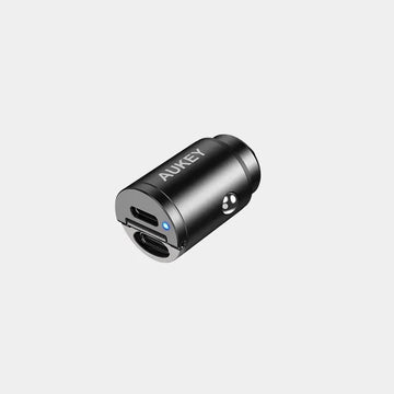 Aukey CC-A4-SV 30W Ultra Small 2-Port Car Charger(C+C Port)