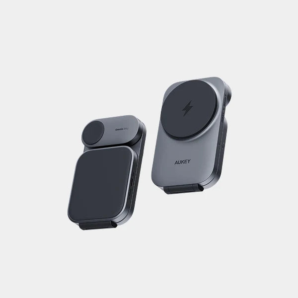 Aukey LC-MC312-GY Gray Foldable 3-in-1 Magnetic Wireless Charger