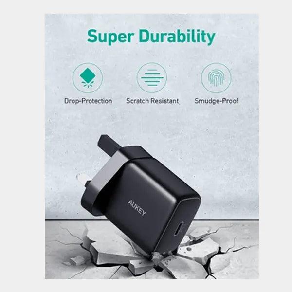 Aukey PA-R1P Portable 30W PD Wall Charger - Black qatar