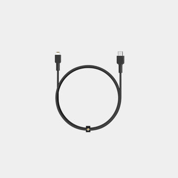 Aukey CB-NCL1-BK Black 1m Nylon Braided USB C to Lightning Cable