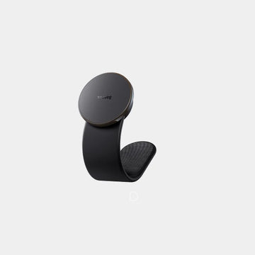 Baseus C02 Pro Series Magnetic Wireless Charging Car Mount in sleek black design, perfect for hands-free device charging.