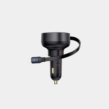 Baseus Enjoyment Pro Car Charger C + Lightning Retractable Cable 55W - Black