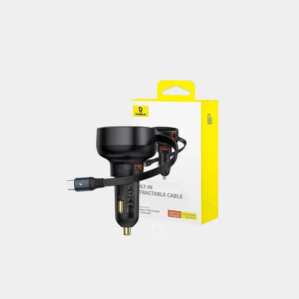 Baseus Enjoyment Pro Car Charger Retractable Type-C Cable 60W qatar