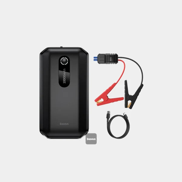 Baseus Super Energy Air Car Jump Starter Built-in 10000mAh Power Bank 1000A Max Peak Current 12V Car Jump Starter Black 6