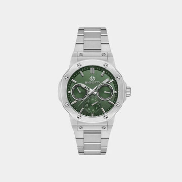 Bigotti BG.1.10602-1 Silver Green Dial Chrono Gents