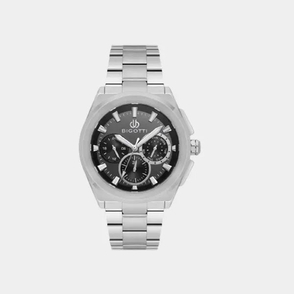 Bigotti BG.1.10627-2 Silver Black Dial Chrono Gents