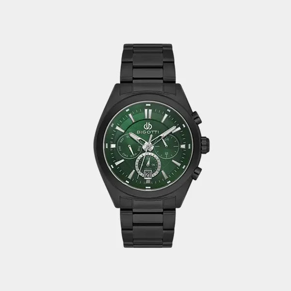 Bigotti BG.1.10631-5 Black Green Dial Chrono Gents