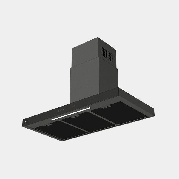 AEG 6000 Series Hob2Hood Built-In Glass Chimney Cooker Hood | 90 cm | GB67D91HB - Black