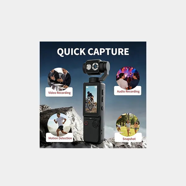 Airtab Pocket 4 Ultra HD 4K Action Camera-Black