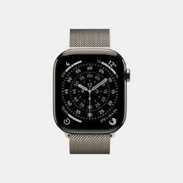 Apple Watch Series 11 GPS + Cellular 46mm Natural Titanium Case with Natural Milanese Loop  M/L- MFD04