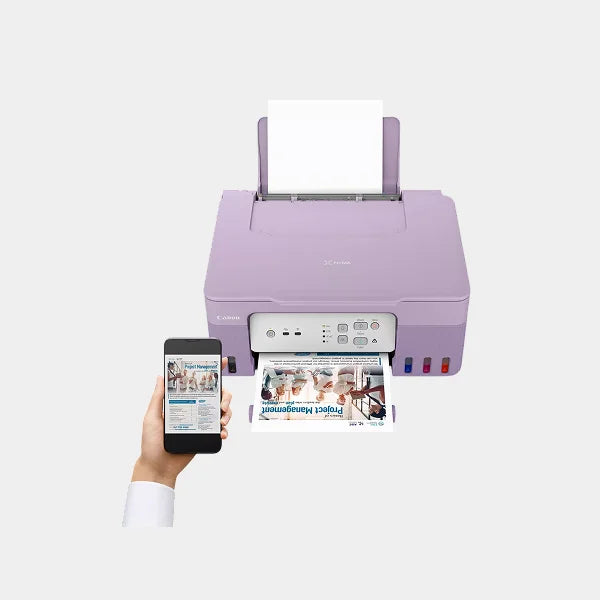 Canon PIXMA G3430 Wireless Colour 3-In-1 Refillable MegaTank Printer | Up to 4800 x 1200 dpi | Wi-Fi, Print, Scan & Copy, Cloud - Purple