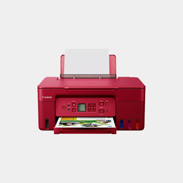 Canon PIXMA G3470 Wireless Colour 3-In-1 Refillable MegaTank Printer | Up to 4800 x 1200 dpi | Wi-Fi, Print, Scan & Copy, Cloud - Red
