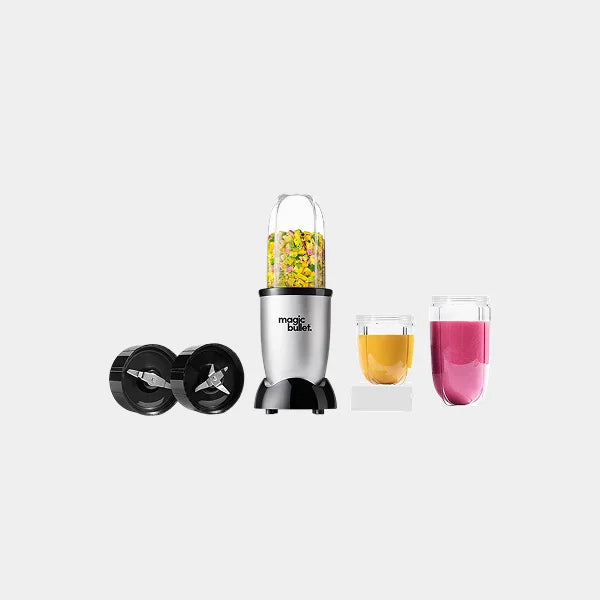 Magic Bullet Smoothie Maker | 400W Power | 532ml Capacity | Stainless Steel Blades | 7 Pcs Set | Perfect for Smoothies | MB4-0712 - Silver