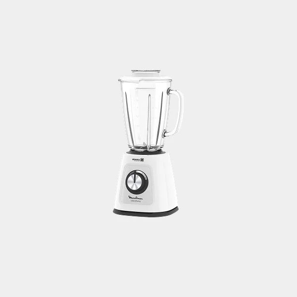 Moulinex Blender | 1.75 Glass Jar Capacity ,500W |Grinder,Grater ,Ice Crusher | LM438127 - White